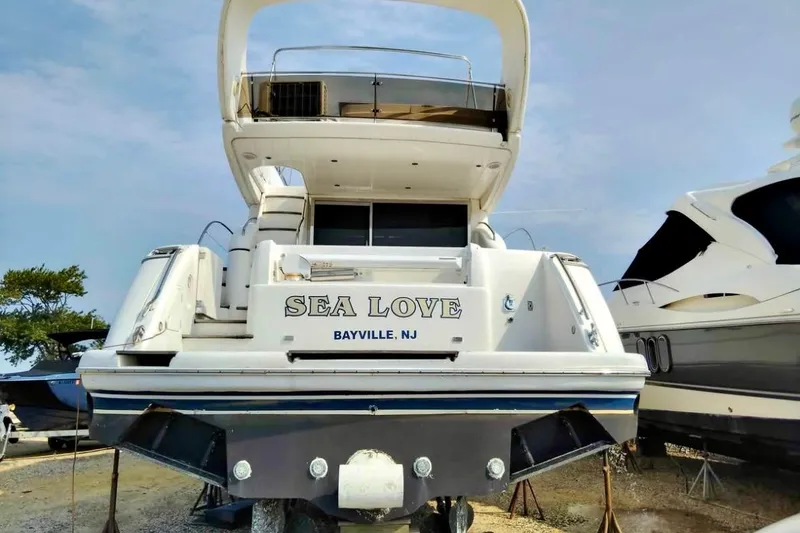 Slide: The Image of 2004 Viking Princess 61 Fly Bridge yacht named "Sea Love" in Bayville, NJ. - 4