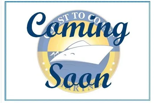 The Image of "Just Arrived" text over Coast to Coast Marine logo, featuring a boat graphic. - 0
