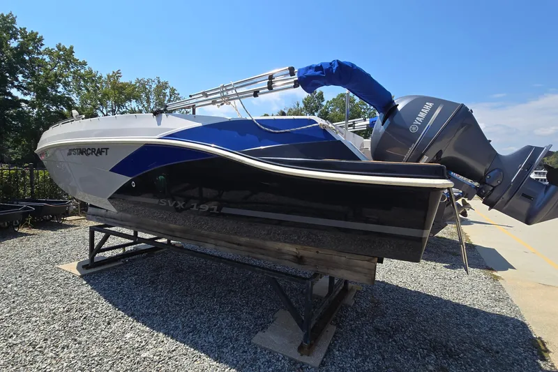 The Image of 2021 Starcraft SVX 191 OB boat with Yamaha outboard motor on display. - 0