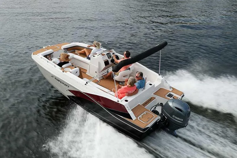 Slide: The Image of Manufacturer Provided Image: 2021 Starcraft SVX 191 OB boat cruising on water with passengers. - 51