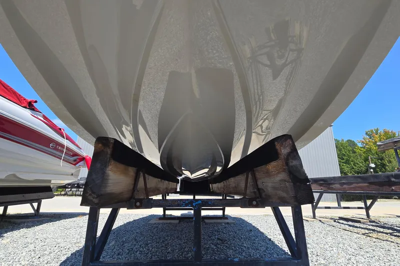 Slide: The Image of Underneath view of a 2021 Starcraft SVX 191 OB boat on a trailer. - 9