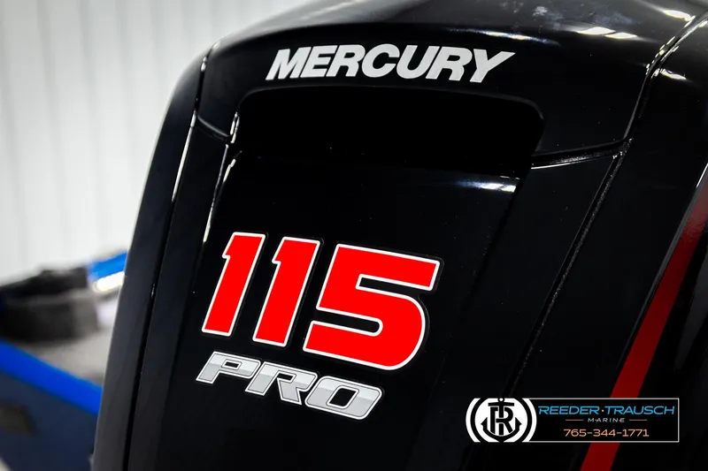 Slide: The Image of Mercury 115 Pro outboard motor on 2026 Lund 1875 Renegade boat. - 42