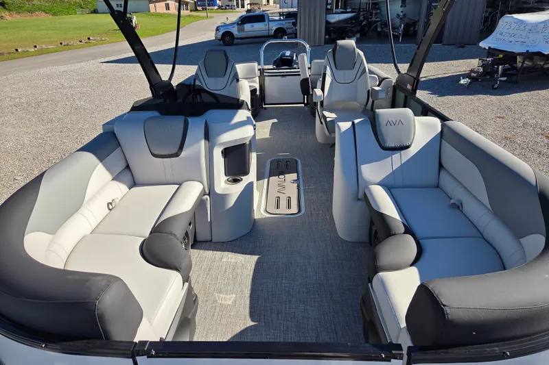 Slide: The Image of 2026 Avalon Platinum LSZ 2385 Quad Lounger interior with luxurious seating and modern design. - 5