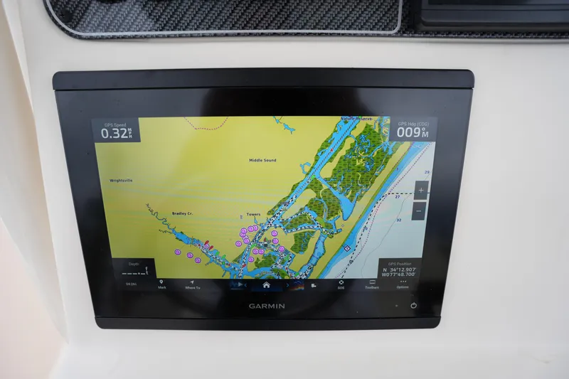 Slide: The Image of Garmin navigation display on 2023 Grady-White 251 Coastal Explorer boat. - 32