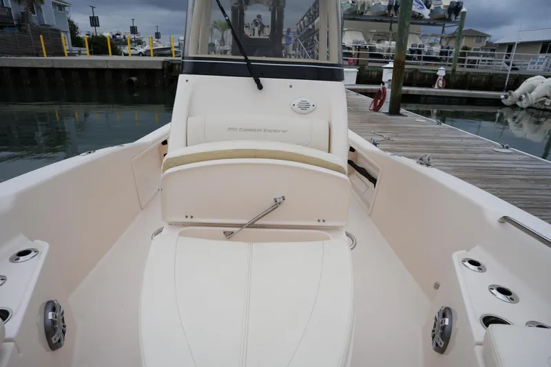 Slide: The Image of 2023 Grady-White 251 Coastal Explorer boat interior at dockside. - 39