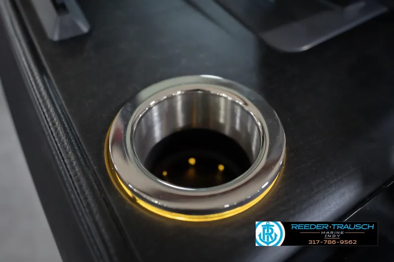 Slide: The Image of Illuminated cup holder on 2026 Bennington 22 MSB boat console. - 47