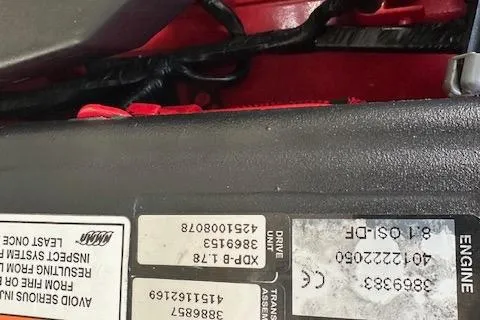 Slide: The Image of 2008 Formula 330 Sun Sport boat with blue underwater lights illuminating the stern. - 12