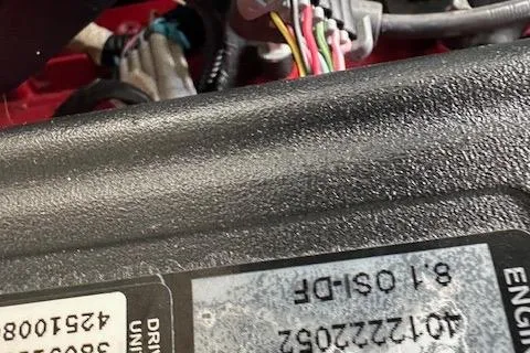 Slide: The Image of 2008 Formula 330 Sun Sport boat interior with seating and dashboard. - 13