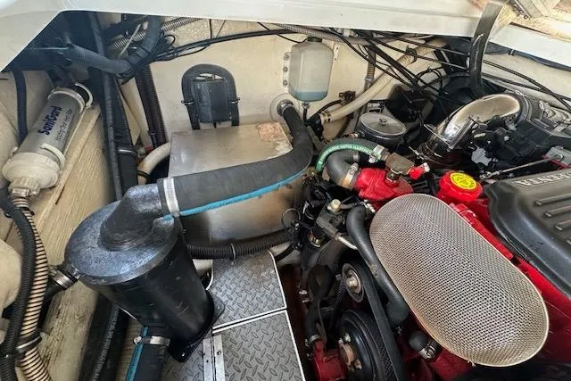 Slide: The Image of 2008 Formula 330 Sun Sport interior kitchen with fridge and microwave. - 24