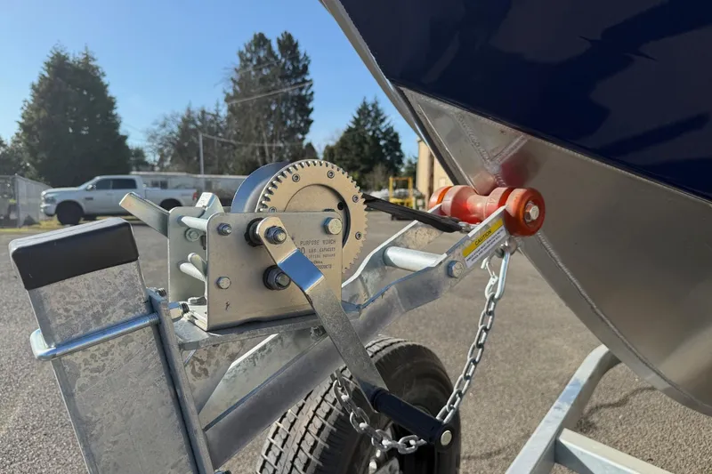 Slide: The Image of Trailer hitch of 2025 Thunder Jet 24 Alexis Pro boat, close-up view. - 34