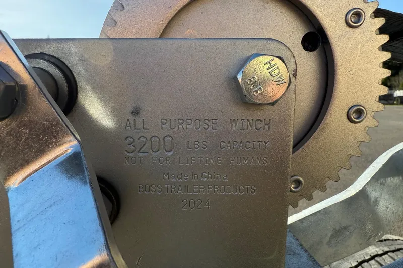 Slide: The Image of All-purpose winch with 3200 lbs capacity, Boss Trailer Products, 2024, Thunder Jet 24 Alexis Pro. - 35