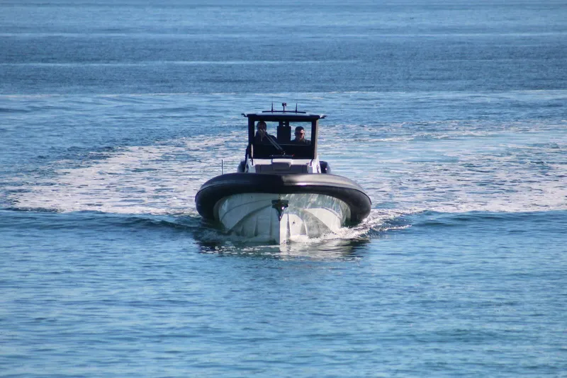 Slide: The Image of Front view of 2026 Northstar ION 12 boat cruising on open water. - 6