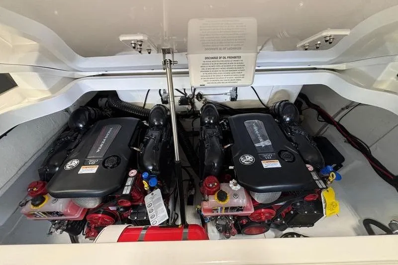 Slide: The Image of 2026 Cobalt R33 engine compartment with dual inboard motors. - 20