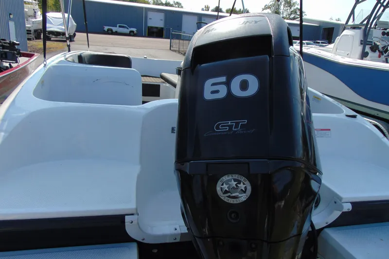Slide: The Image of 2016 Bayliner 160 Element boat with 60 HP Mercury outboard engine. - 5