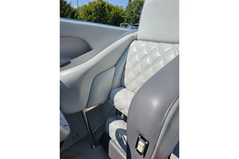 Slide: The Image of 2007 Donzi 35 ZR interior with quilted leather seating and sleek design. - 103