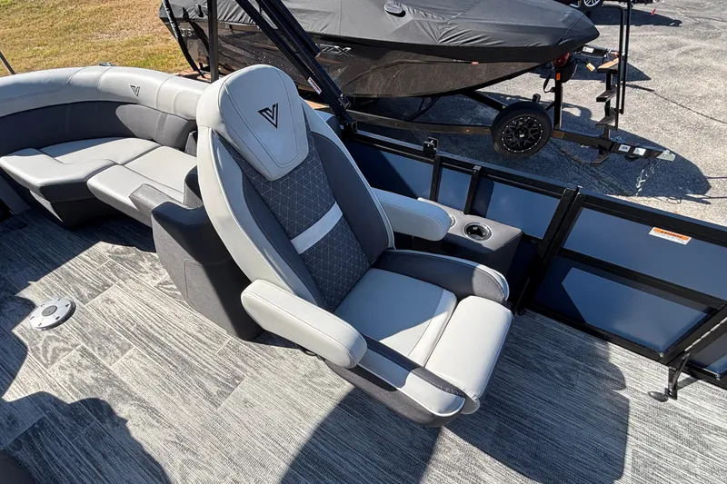 Slide: The Image of Luxurious seating on 2026 Viaggio Z24U boat, featuring modern design and comfort. - 20
