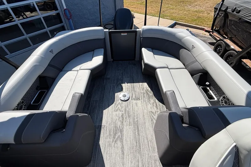 Slide: The Image of Luxurious seating area of 2026 Viaggio Z24U boat with modern design and ample space. - 26