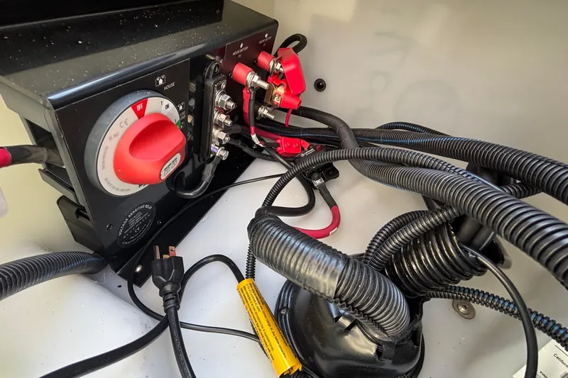 Slide: The Image of Electrical panel with cables and switches in Viaggio Z24U, 2026 model. - 31