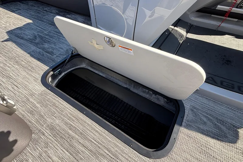 Slide: The Image of Open storage compartment on 2026 Viaggio Z24U boat deck. - 33