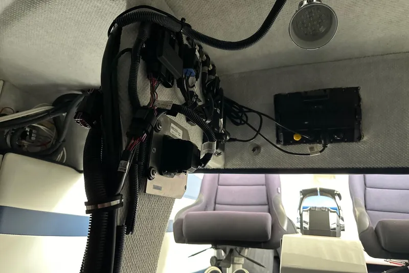 Slide: The Image of Interior view of a 2017 Formula 292 SR-1 boat showing wiring and seating. - 33