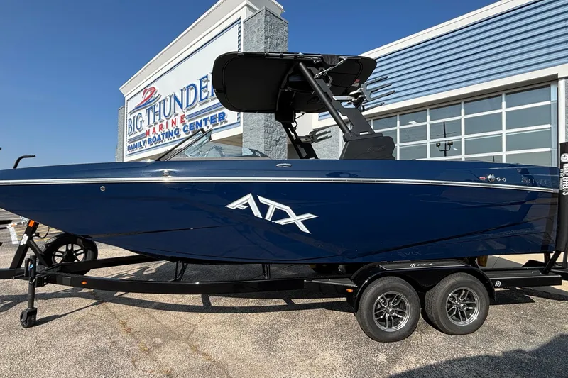 The Image of 2026 ATX Surf Boats 24 Type-S in blue at Big Thunder Marine dealership. - 2