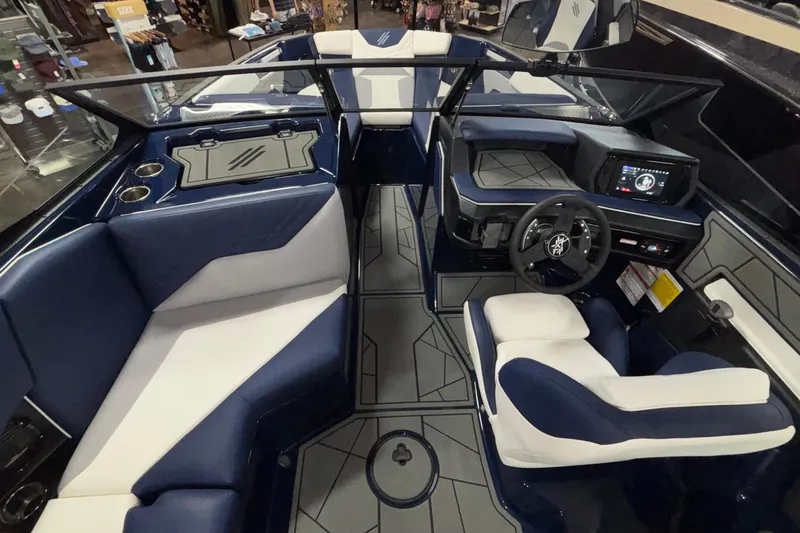 Slide: The Image of 2026 ATX Surf Boats 24 Type-S interior with modern dashboard and seating. - 37
