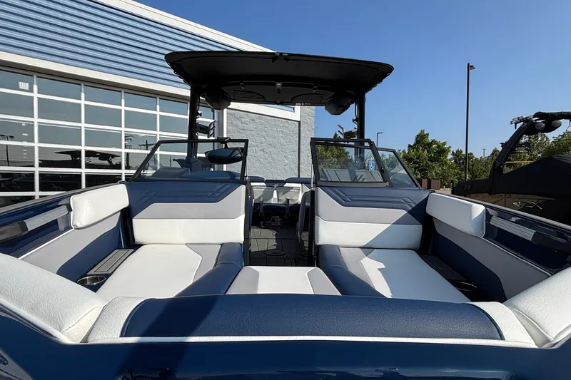Slide: The Image of 2026 ATX Surf Boats 24 Type-S interior with sleek seating and modern design. - 9
