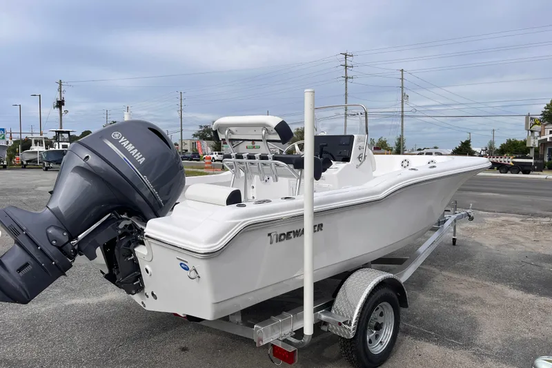 Slide: The Image of 2026 Tidewater 180 CC Adventure boat with Yamaha engine on trailer. - 4