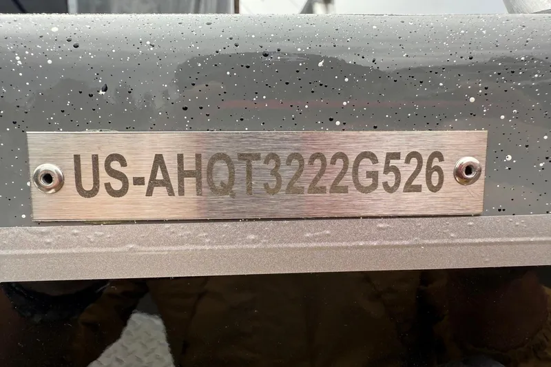Slide: The Image of Hull identification number on 2026 Thunder Jet 185 Luxor boat. - 27