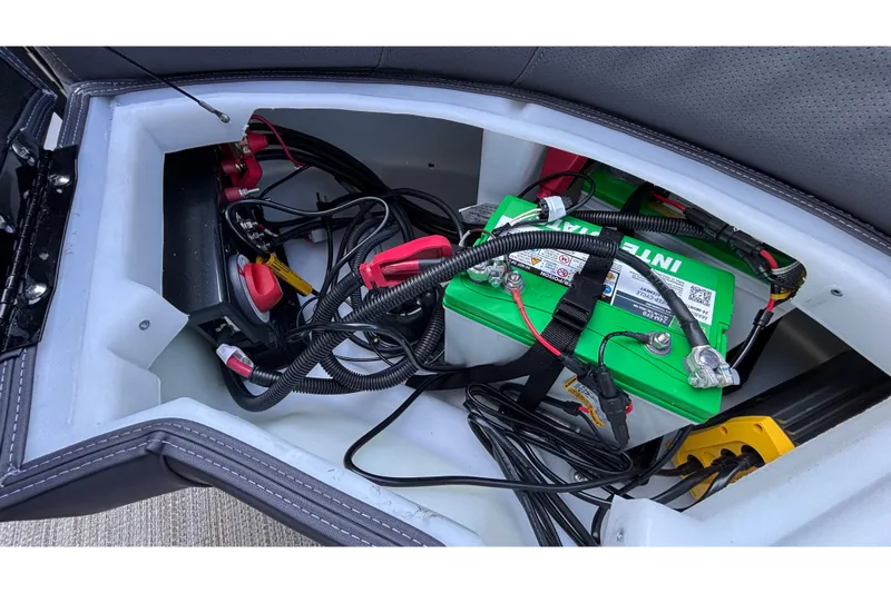 Slide: The Image of Battery compartment of 2026 Viaggio Z24U with wiring and connections visible. - 19