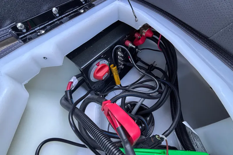 Slide: The Image of Electrical wiring and components inside a Viaggio Z24U, 2026 model. - 20