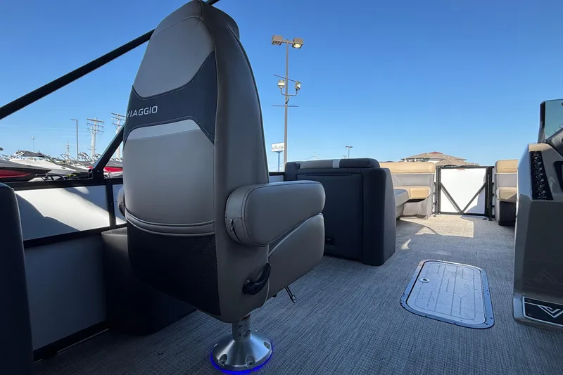 Slide: The Image of Interior of 2026 Viaggio Z24U boat with modern seating and sleek design. - 21