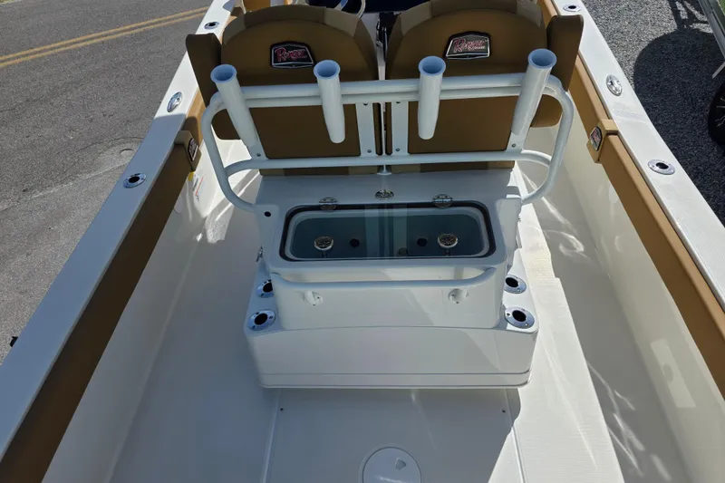 Slide: The Image of Control panel of 2026 Ranger 2660 Bay boat featuring JL Audio system. - 20