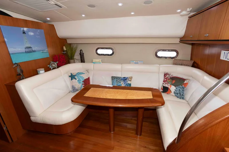 Slide: The Image of Luxurious 2007 Tiara Yachts 4300 Sovran interior with elegant seating and nautical decor. - 20