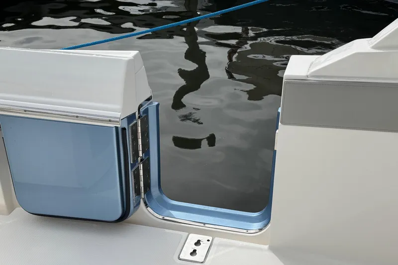 Slide: The Image of 2023 Tiara Yachts 43 LS swim platform gate with water view. - 22
