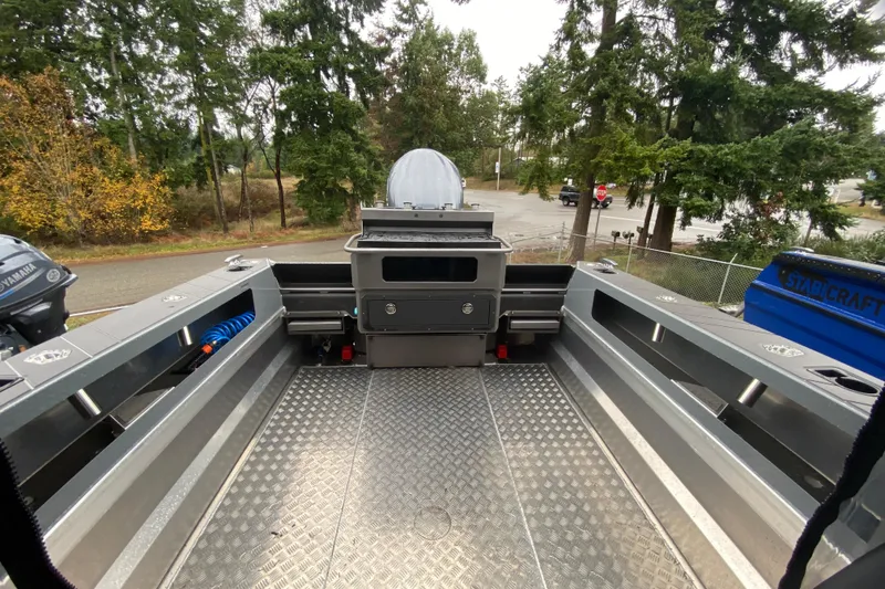 Slide: The Image of Interior view of 2026 Stabicraft 2350 Supercab with aluminum deck. - 18