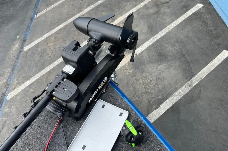 Slide: The Image of 2024 Lund 1650 Rebel XL Sport with Minn Kota trolling motor and Garmin device. - 26