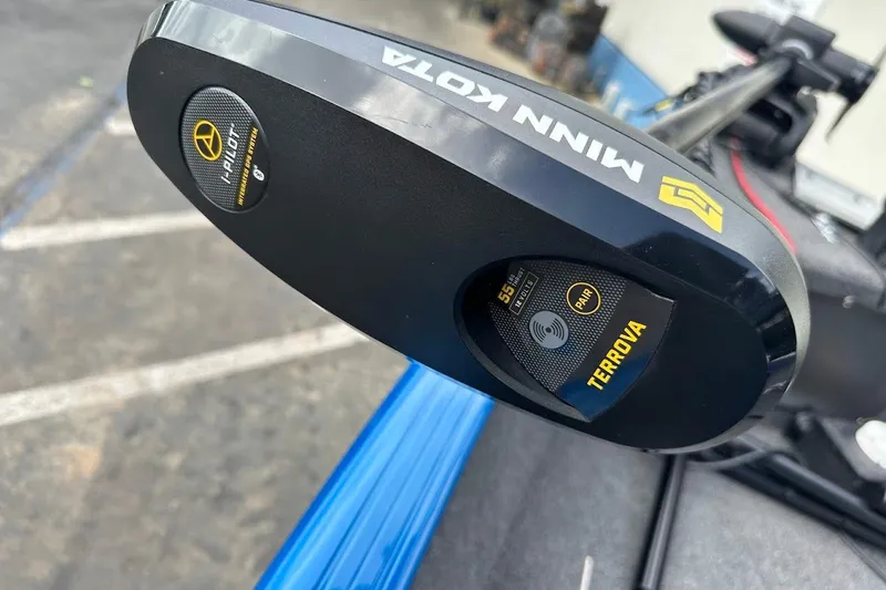 Slide: The Image of Minn Kota Terrova trolling motor on 2024 Lund 1650 Rebel XL Sport boat. - 27