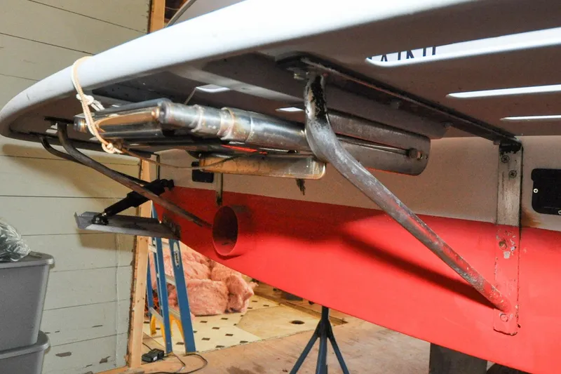 Slide: The Image of Holland 32 - Dorsey Dee - In Storage - Swim Ladder below Swim Platform - 14