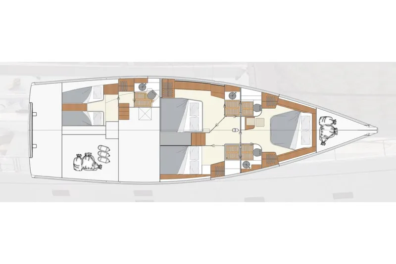 Slide: The Image of Grundriss der Moody Decksaloon 54 von 2027 mit Kabinen und Wohnbereichen. - 30