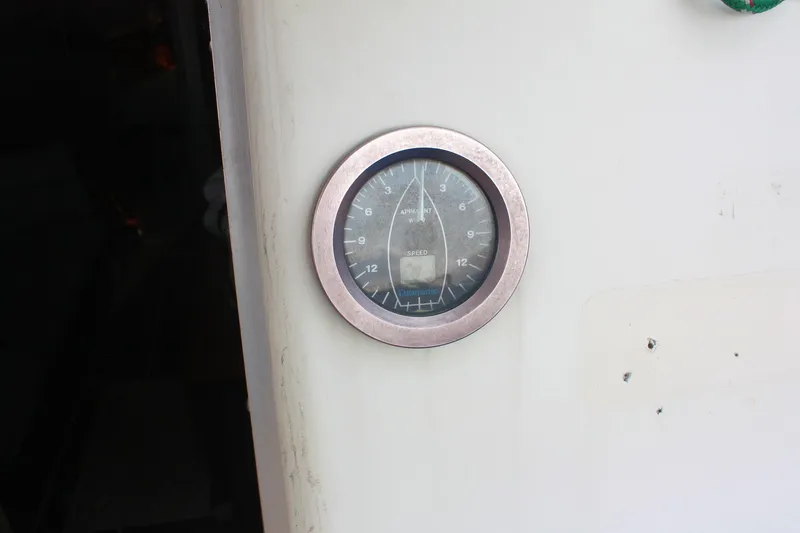 Slide: The Image of Apparent wind speed gauge on 1988 Pearson 31 sailboat. - 21