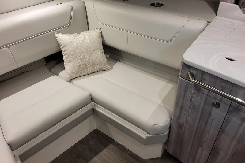 Slide: The Image of Luxurious interior seating of 2026 Formula 380 Super Sport Crossover OB boat. - 119