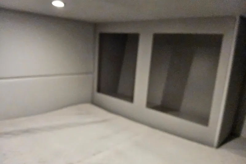 Slide: The Image of Interior cabin of 2026 Formula 380 Super Sport Crossover OB, featuring modern design and recessed lighting. - 19