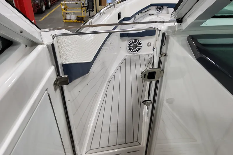 Slide: The Image of 2026 Formula 380 Super Sport Crossover OB boat interior with sleek design and modern features. - 69