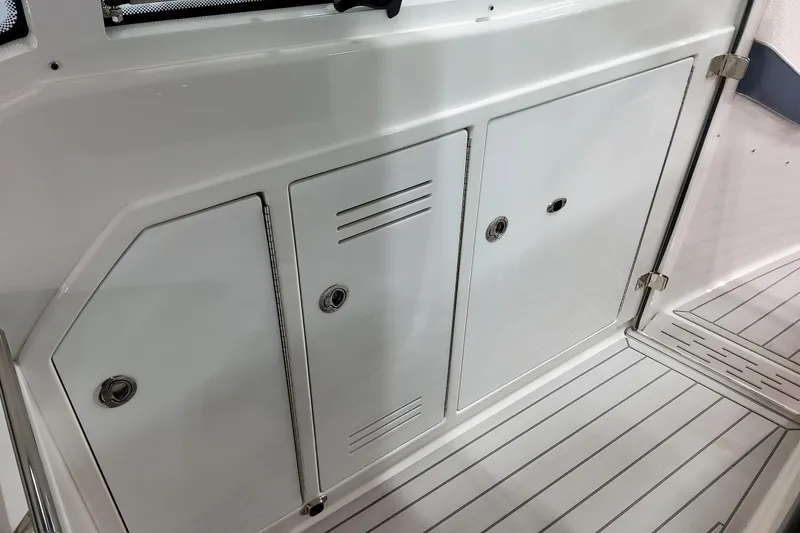 Slide: The Image of 2026 Formula 380 Super Sport Crossover OB interior storage compartments. - 71