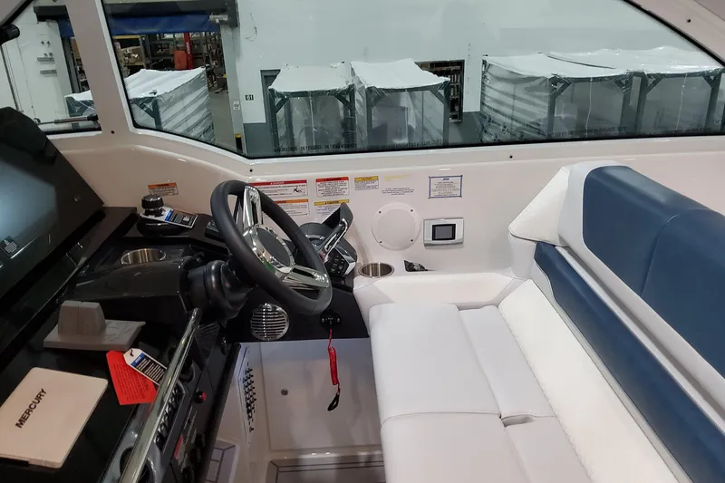 Slide: The Image of 2026 Formula 380 Super Sport Crossover OB cockpit with modern steering and seating. - 81