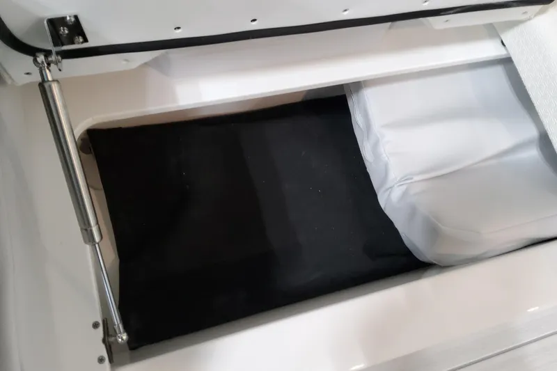 Slide: The Image of Storage compartment in 2026 Formula 380 Super Sport Crossover OB boat. - 87