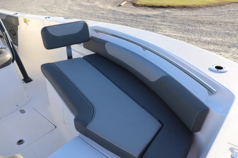 Slide: The Image of 2024 Sea Born LX22 Center Console boat with sleek seating and modern design. - 3