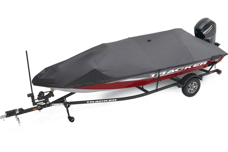 Slide: The Image of Manufacturer Provided Image: 2025 Tracker Pro Team 175 boat with cover on trailer, side view. - 20