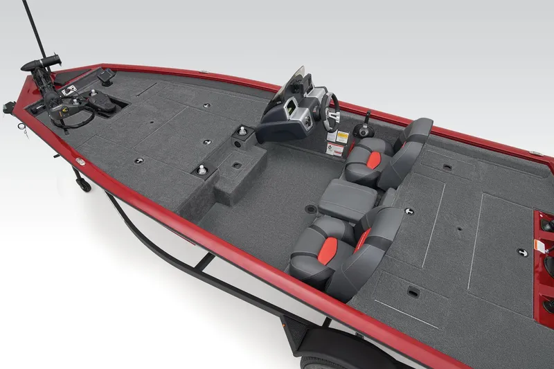 Slide: The Image of Manufacturer Provided Image: 2025 Tracker Pro Team 175 boat interior with seating and control console. - 37